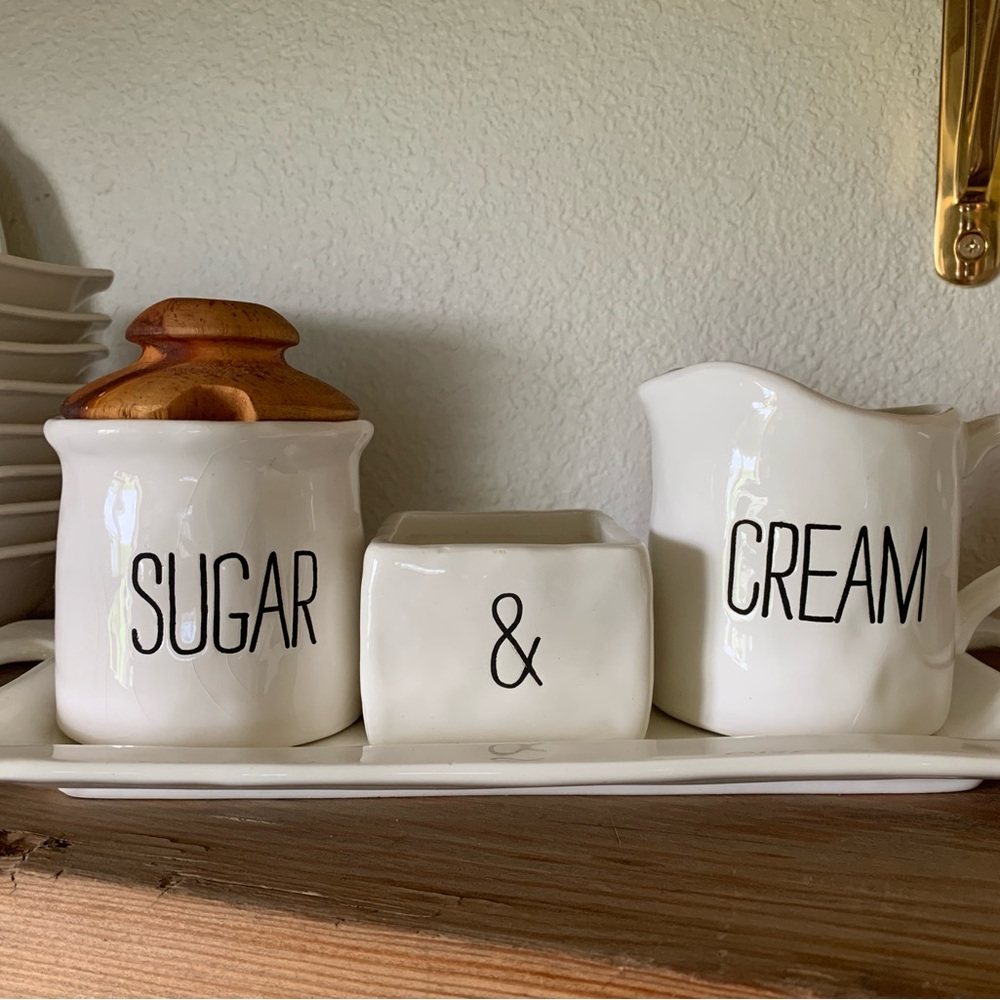 Mud Pie White Ceramic Dish